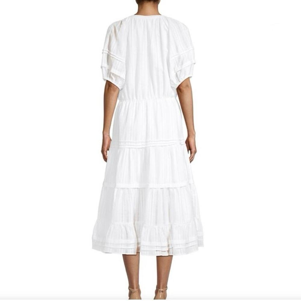 Betsey Johnson Spectator Tiered Midi Dress, White & Colored Speckles SizeXS, NWT - Picture 4 of 16